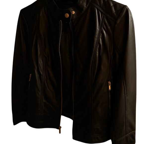 Guess Black Leather Jacket - Women's Sz 1X - NWOT - Picture 4 of 4